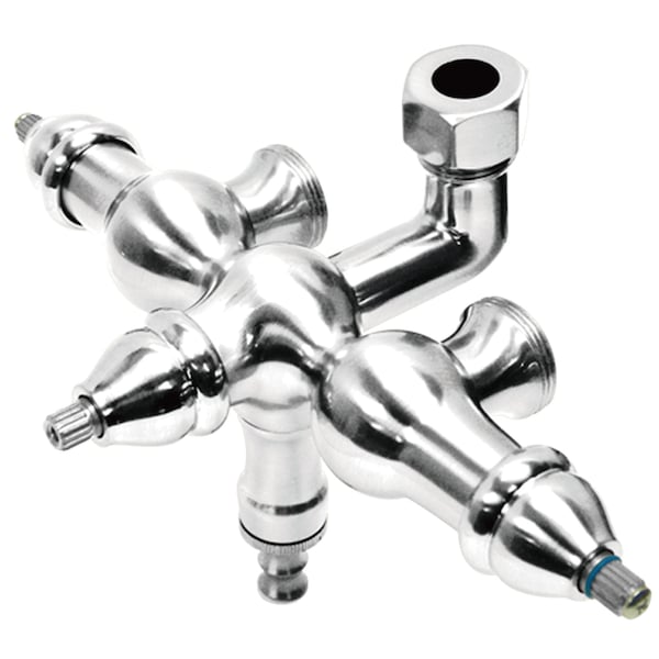 Vintage Down Spout Faucet, Polished Chrome